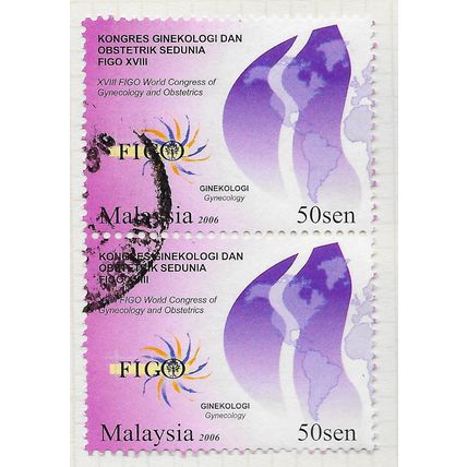 MALAYSIA 2006 GYNECOLOGY FEDERATION CONGRESS PREGNANT WOMEN ICON 50s USED PAIR