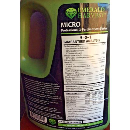 Emerald Harvest Job Lot of 8 Bottles Of 950ml Grower Plant Nutrient fertilizers