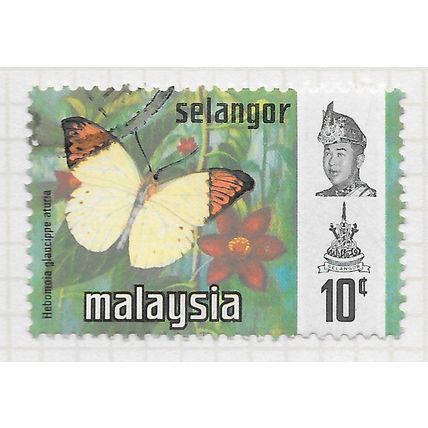 SELANGOR MALAYA 1972 BUTTERFLIES 10c USED