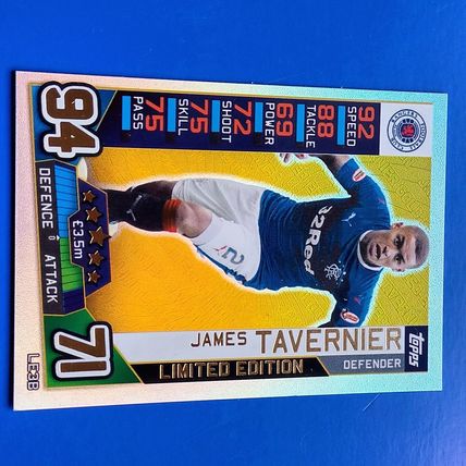 2016-17 Topps Match Attax SPFL LE3B GOLD James Tavernier LIMITED EDITION