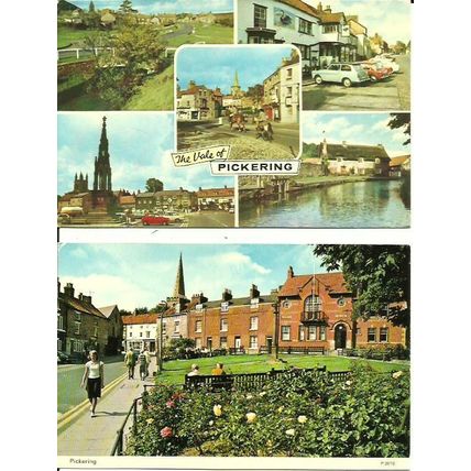 Yorkshire PICKERING Two 1960's-1980's Postcards (Dennis)