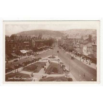 Lower Mostyn Street Llandudno Postcard RP 12