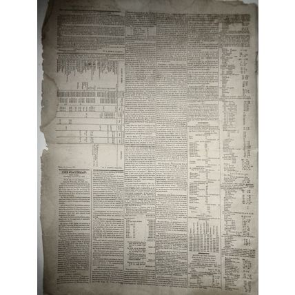 THE NEW-YORK STATESMAN, January 15, 1825 - NY Governor DeWitt Clinton's copy