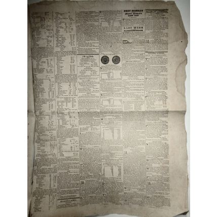 THE NEW-YORK STATESMAN, January 15, 1825 - NY Governor DeWitt Clinton's copy