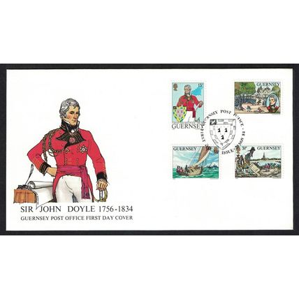 Guernsey Lt Gen Sir John Doyle FDC 1984 SG#328-331