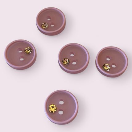 11mm Baby Shirt Buttons For Knitting Pink Or White Sewing Diamond Imitation Stud
