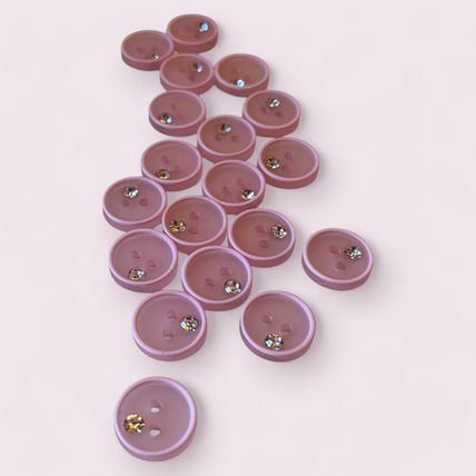 11mm Baby Shirt Buttons For Knitting Pink Or White Sewing Diamond Imitation Stud