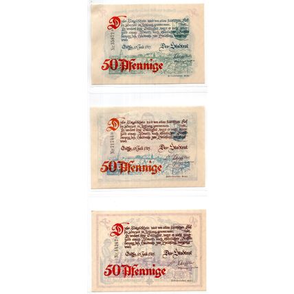 1921 Germany Gotha Notgeld Set of 4 Notes (1558)