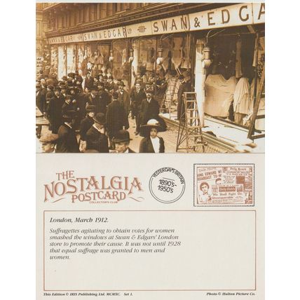 Postcard Women Suffragette Swan & Edgar London 1912 - Nostalgia