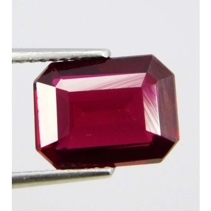 4.15 Ct Natural Pink Red Raspberry Rhodolite Garnet Emerald Gemstone