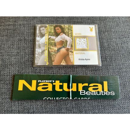 Playboy's 2007 Natural Beauties Worn Material Swatch Card Krista Ayne KA/M