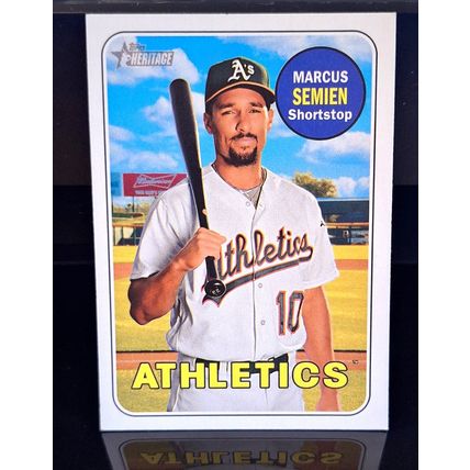 MARCUS SEMIEN 2018 TOPPS HERITAGE BASEBALL CARD #346