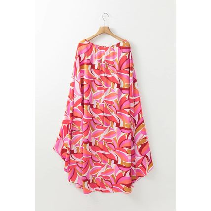 Rose Floral High Low Bandeau Vacay Dress