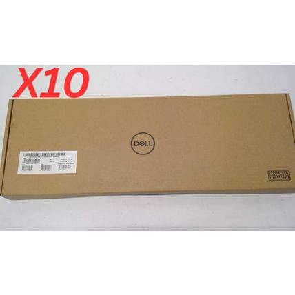 LOT OF 10* Dell Wired Slim Keyboard KB216-BK-US - Multimedia USB - Black