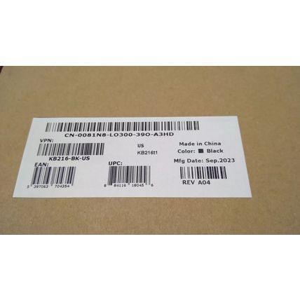 LOT OF 10* Dell Wired Slim Keyboard KB216-BK-US - Multimedia USB - Black