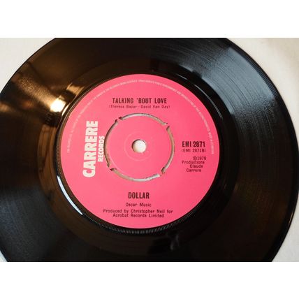 7" 1978. DOLLAR , SHOOTING STAR. EMI 2871. TALKING 'BOUT LOVE. EXCELLENT