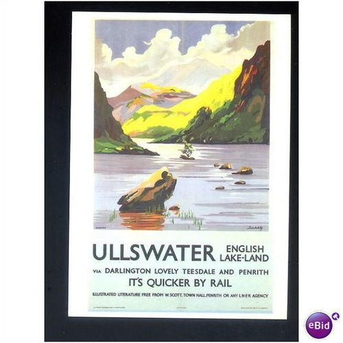 Advertising DGR 72 ULLSWATER LNER Art Postcard by Drumahoe Graphics