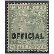 Jamaica 1891 O3 1/2d Green Official Mounted Mint .. .
