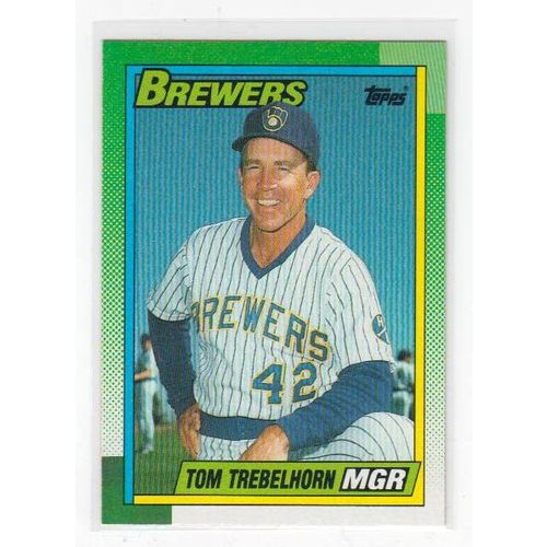 1990 Topps Tom Trebelhorn baseball card #759 – Brewers