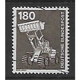 GERMANY 1975 180pf BROWN WHEEL LOADER SG 1753 M / MINT