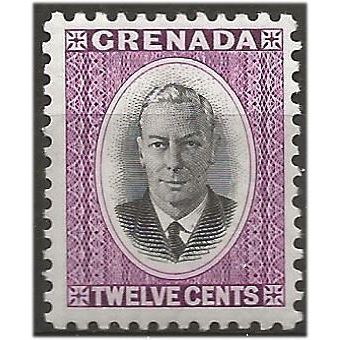 Grenada 1951 SG180 12c Black & Purple Mounted Mint . .. .