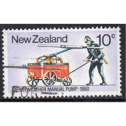 New Zealand 1977 Firefighting - Merryweather Pump, 1860 10c Used