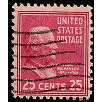 USA 1938 Personalities McKinley 25c Used Stamp