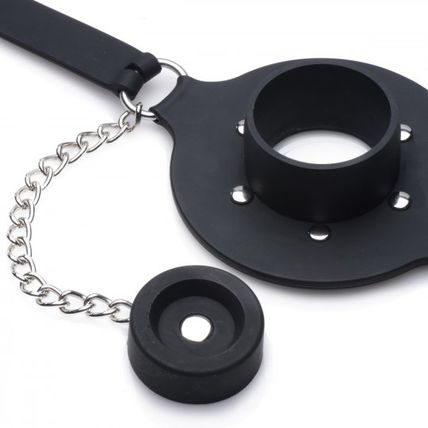 Pie Hole Silicone Feeding Gag Mask BDSM Bondage Master Series Slave Ball S&M NEW