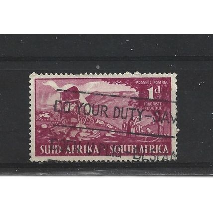SouthAfrica.SG131 1d Wagons approaching Bingham's Berg.Fine Used.Aug25f
