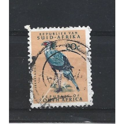 SouthAfrica.SG208 20c Secretary Bird.Variety Unchecked.Fine Used.Aug25k