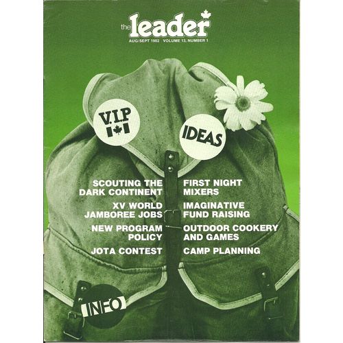 Scouts Canada Leader Magazine August September 1982 Volume 13 Number 1 Outdoors