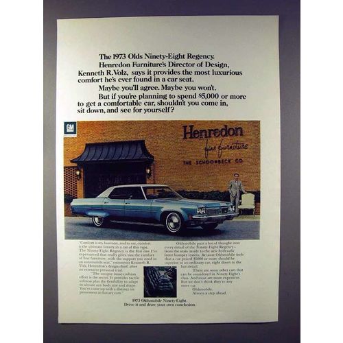 1973 Oldsmobile Ninety-Eight Regency Car Ad!