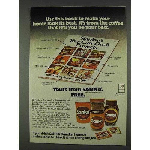 1978 Sanka Coffee Ad - Make Home Look Best