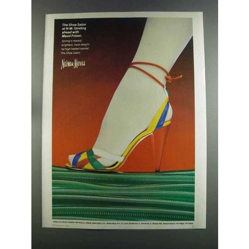 1982 Neiman-Marcus Maud Frizon High Heeled Sandal Ad