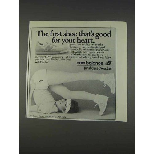 1982 New Balance Jamboree Shoe Ad - Good For Your Heart