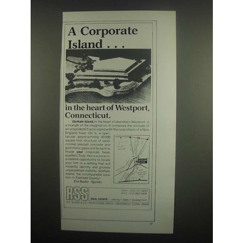 1984 Westport Connecticut Ad - A Corporate Island