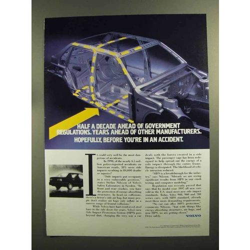 1992 Volvo Cars Ad - Half Decade Ahead of Regulations
