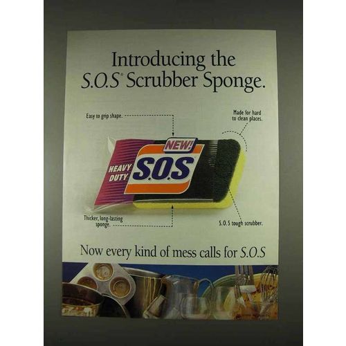 1996 S.O.S. Scrubber Sponge Ad - Introducing