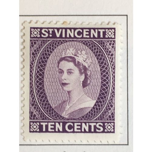 St Vincent QEII 1964 10c Deep Lilac Mounted Mint MM SG 207 stamp Postage queen