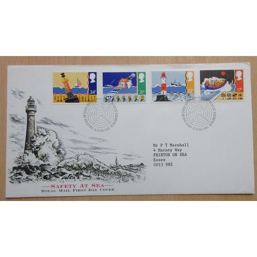 1985 Safety at Sea FDC Royal Mail Cover Bureau Postmark