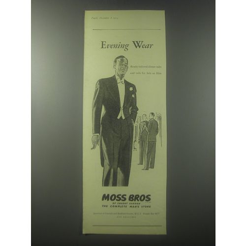 1954 Moss Bros Ad - Evening Wear