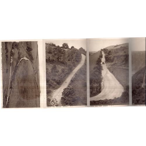 FAMOUS HILLS, DEVON vintage unused 6 view GRAVURE Lettercard by Photochrom /
