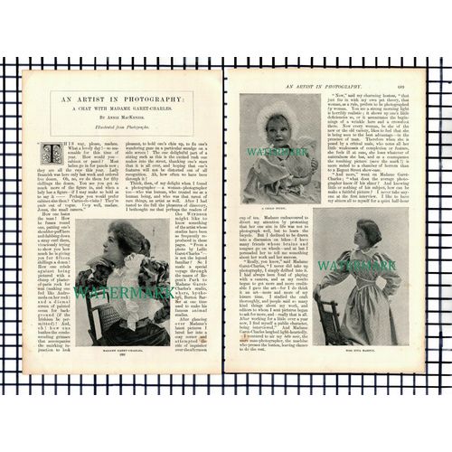 (8061) Madame Garet-Charles Photography - c.1900 Article
