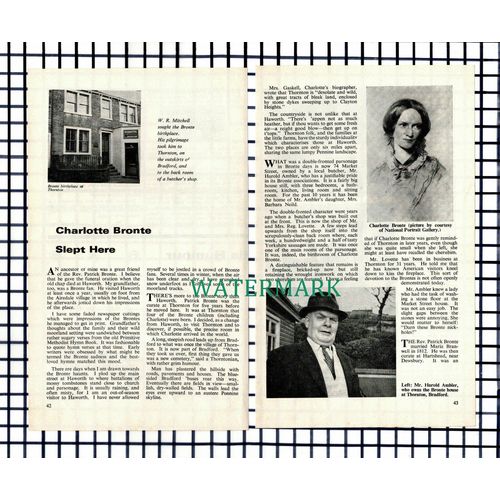 (8046) Thornton Reg Lovette Charlotte Bronte Harold Ambler - 1967 Small Article