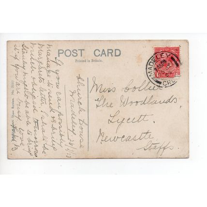 PRINTED POSTCARD OF ESSEX BRIDGE GREAT HAYWOOD STAFFORDSHIRE POSTED 1923 (1621)