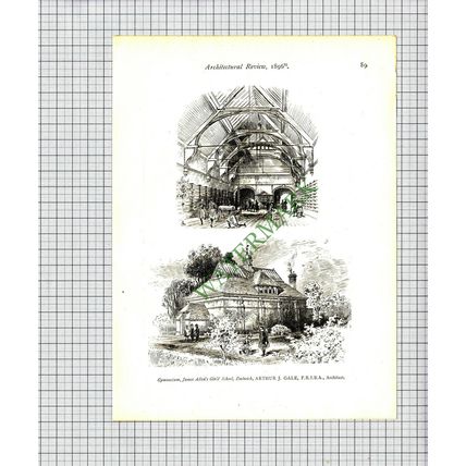 Cheveley Park Newmarket Edis / James Allen's School Dulwich - 1896 Book Print