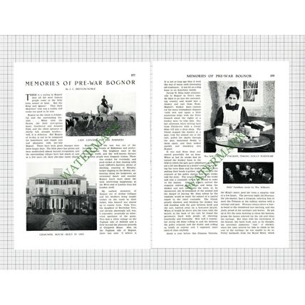 9765) Bognor Sussex Lady Gifford Craigweil Flansham Neale Donkeys - 1930 Article