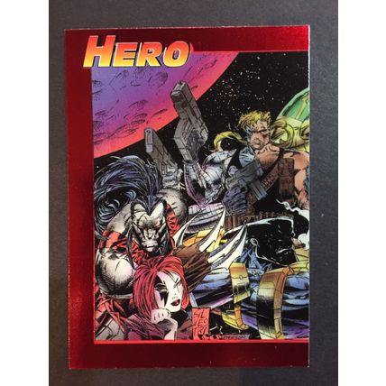 Cyber Force-Stryke Force, Hero Illustrated Master Foil promo #1 (red) 1993