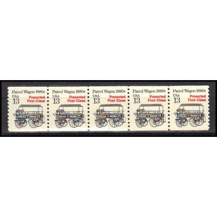 2258 13c Police Wagon Fine MNH Dry Gum PNC 1/5 X3125