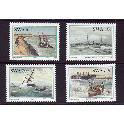 SOUTH WEST AFRICA 1987 SHIPWREAKS SG 483 / 486 SET 4 VALS U/M MINT #3